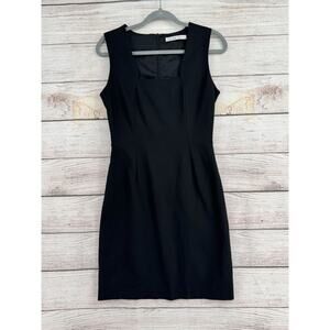 Trina‎ Turk Square Neck Sleeveless Bodycon Dress Women's Size 6 Black